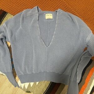 We The Free Indigo Oversized Waffle Sweater